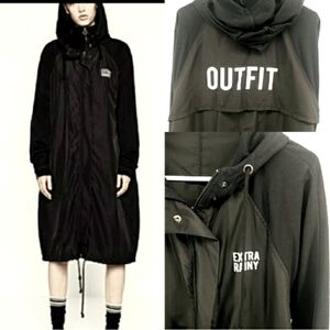 Zara Trafaluc Extra Rainy Outfit Raincoat Made in Portugal Small